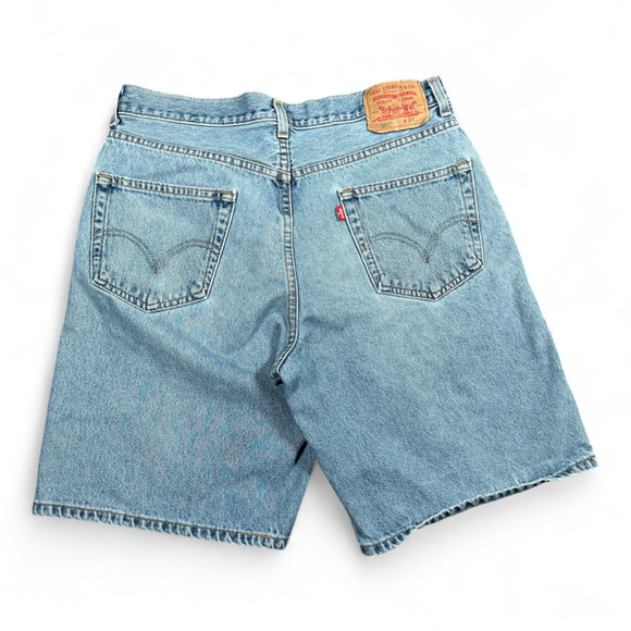 Vintage Levis 550 Shorts Mens 34 Light Wash Cotton Denim Jean Relaxed Fit Y2K - Picture 2 of 7